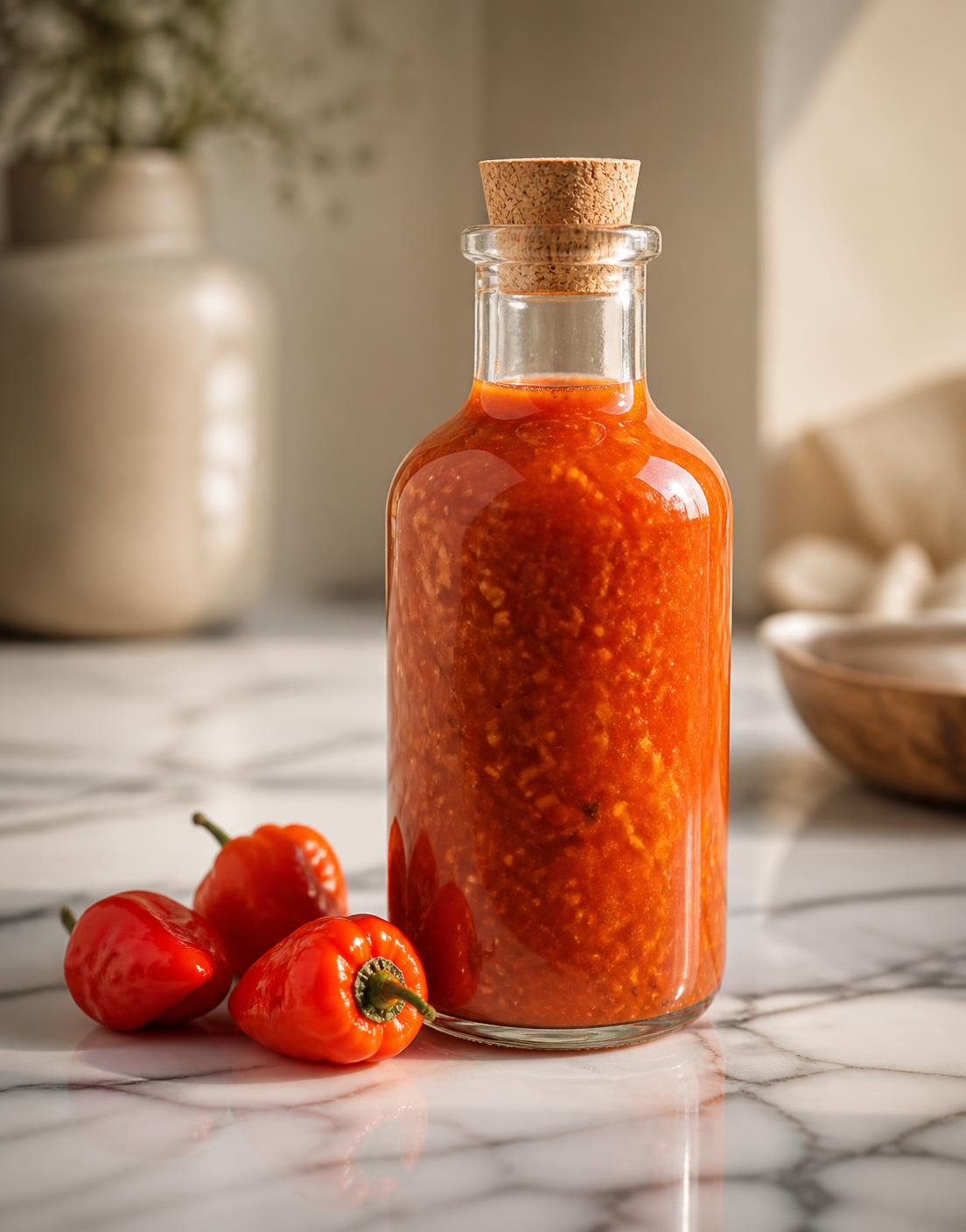 Jar of smoked herring pepper sauce